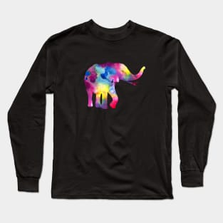 Rainbow Elephant Long Sleeve T-Shirt